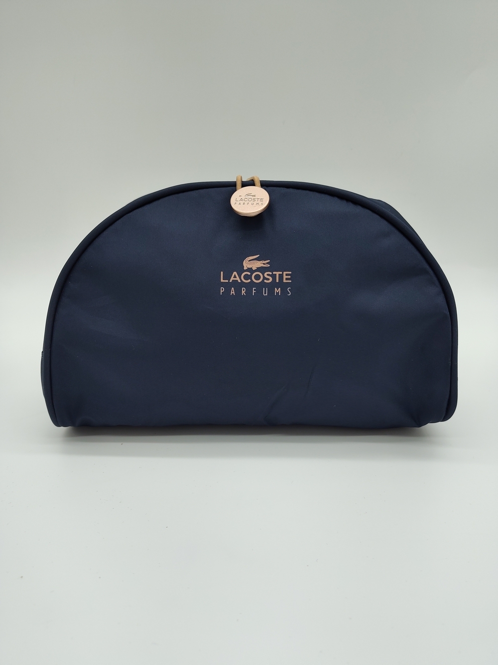LACOSTE PARFUMS Navy Cosmetic Toiletry Bag Travel Makeup Case NWT NIP - Picture 1 of 7